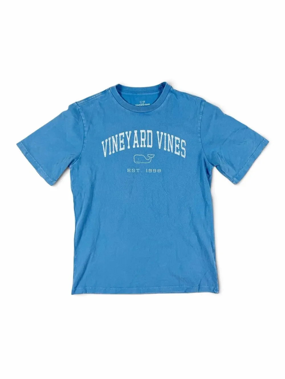 NEW Vineyard Vines Logo Graphic T Shirt Blue Boys Size 14-16 / Large